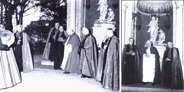 Cardinal Siri pledging allegiance to the Conciliar Popes